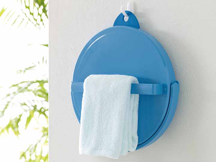 ソフトバケツ フタ付き ブルー_4