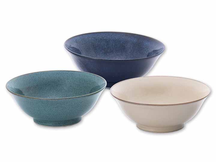 予約　ナチュラル　カラー　ラーメン鉢（3色組）