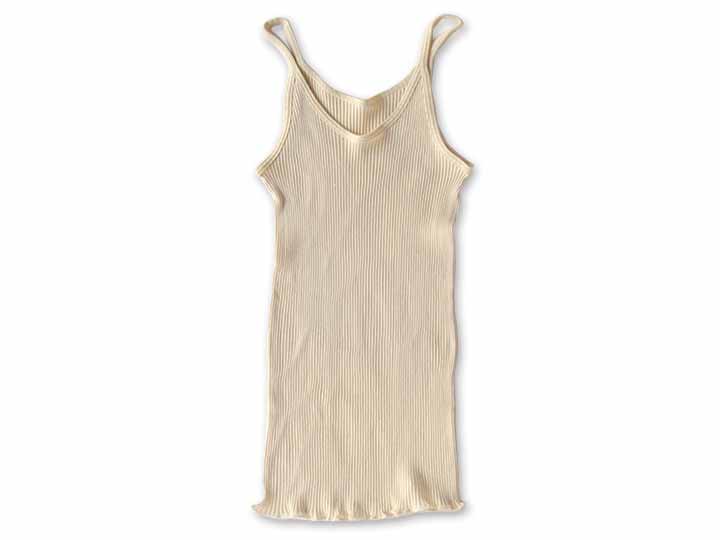 予約 リブキャミソール オフホワイト_3