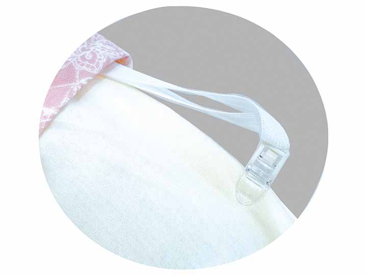 花柄ガーゼのふとん衿カバー コーラルピンク_3