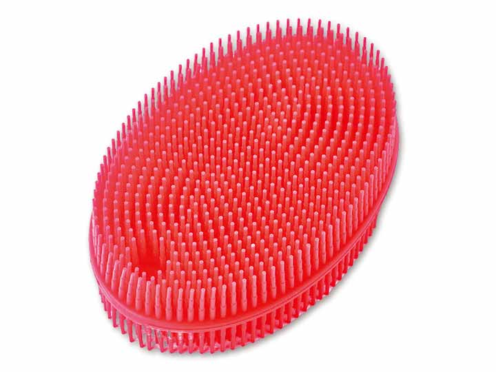 予約　煮沸除菌できるフライパン予洗いブラシ　レッド
