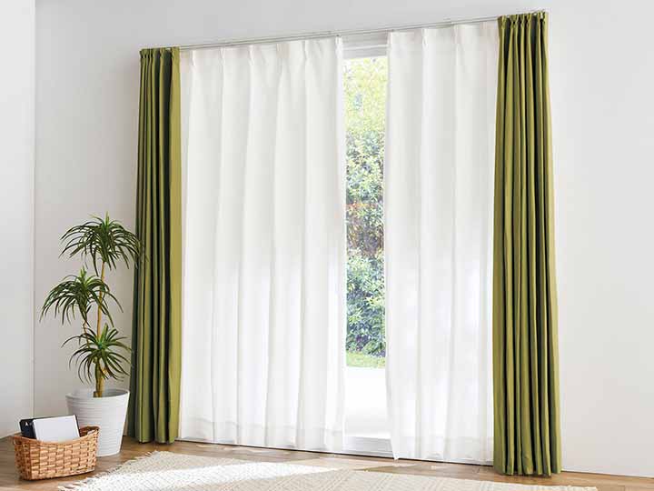 予約　3層編み断熱レースカーテン　100×198CM