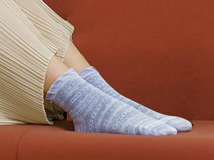 予約 日本製 やわらかコットンクルー丈ソックス_2
