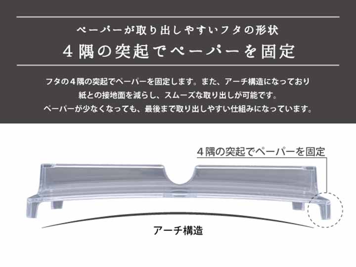 予約　フィルフィットペーパータオルケース　リップタイプ　透明_5