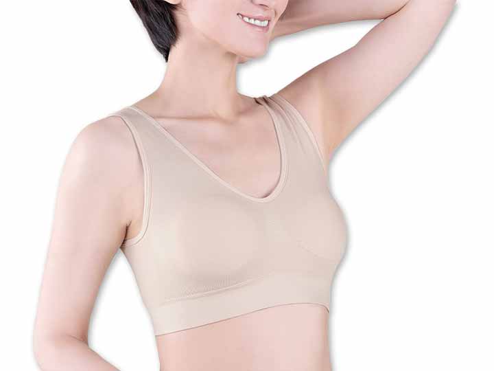 予約　ひんやり涼しいらくちんブラジャー（ベージュ）ＬＬ_2