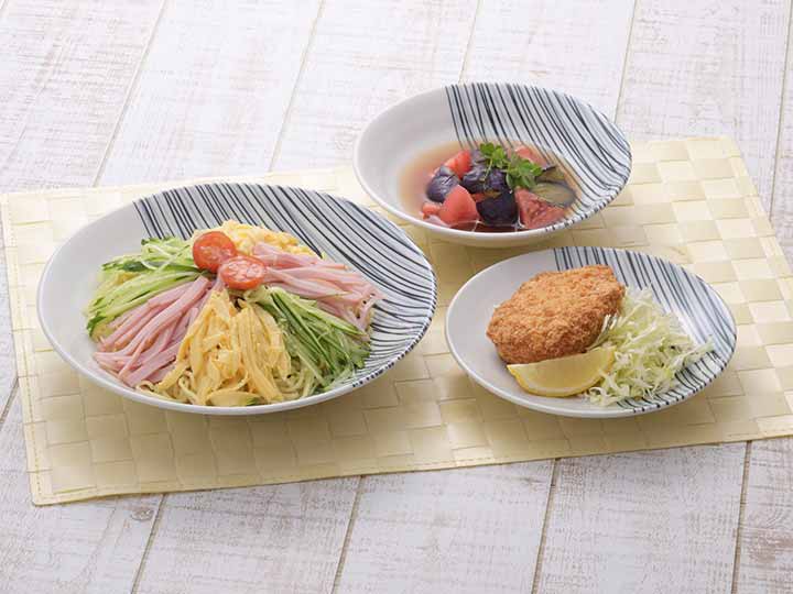 予約 家事楽屋 とってもかるーい浅鉢(千筋・3コ組)_3