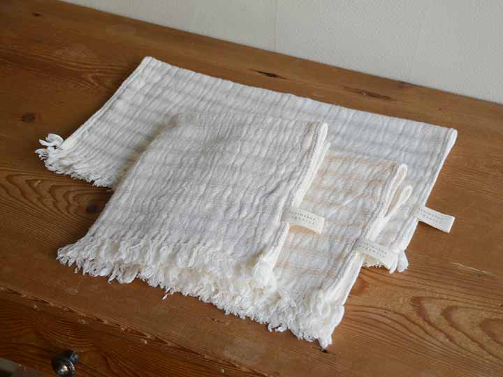 予約 スラブガーゼ ウォッシュタオル パープル_2