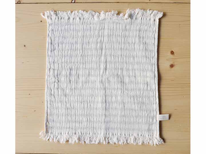 予約　スラブガーゼ　ウォッシュタオル　グレー