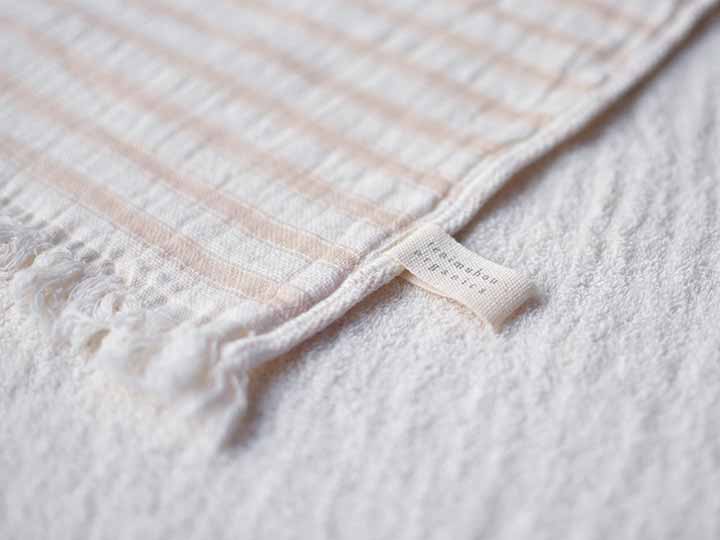 予約　スラブガーゼ　ウォッシュタオル　ブラウン