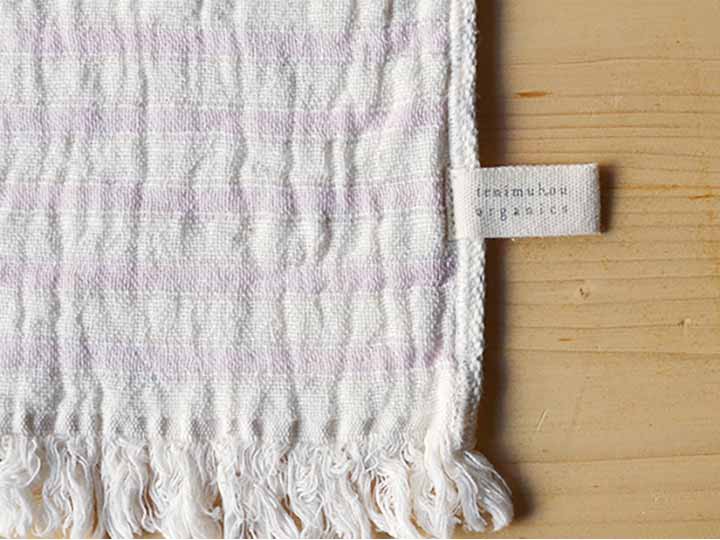 予約　スラブガーゼ　フェイスタオル　パープル