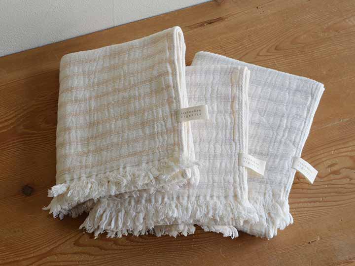 予約 スラブガーゼ フェイスタオル ブラウン_2