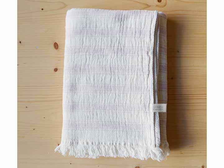 予約　スラブガーゼ　バスタオル　パープル