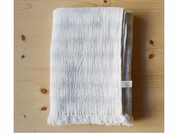 予約　スラブガーゼ　バスタオル　グレー