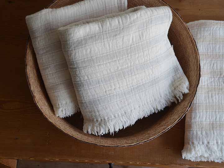 予約 スラブガーゼ バスタオル グレー_2