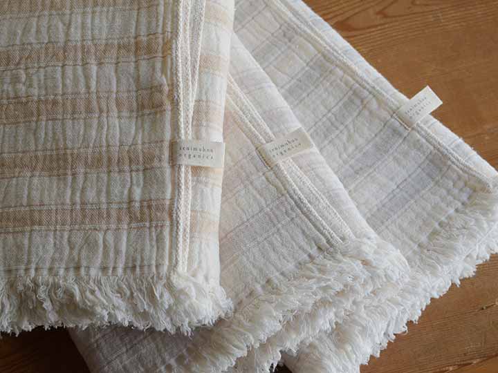 予約 スラブガーゼ バスタオル ブラウン_2