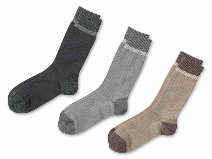 予約　あったかツイードネップメンズソックス