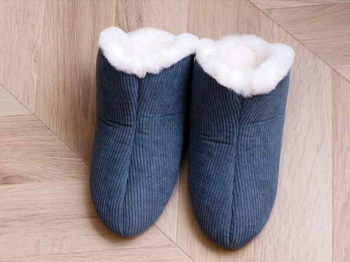 予約 甲高ルームスリッパ ネイビー M_3