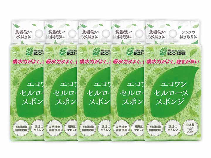 エコワン　セルローススポンジ　5コ入