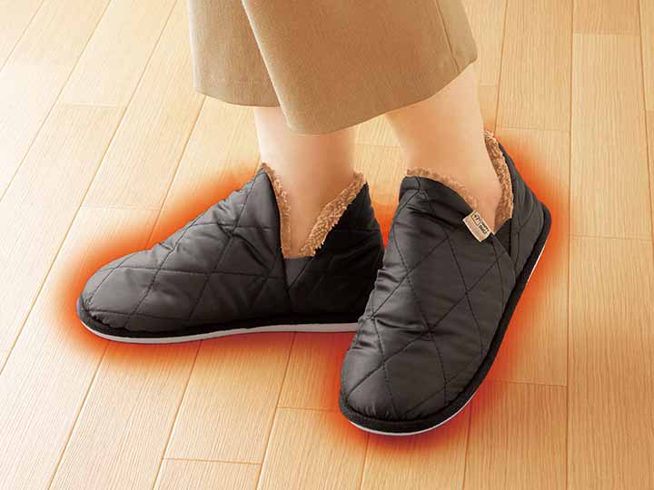 寒がりさんの冬ぽかルームシューズ　ブラック　Ｍ