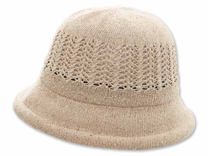 予約　絹のやわらかレースハット　ベージュ