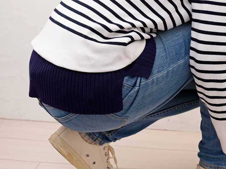 予約　オーガニックコットン　見せるはらまき　ネイビー_3