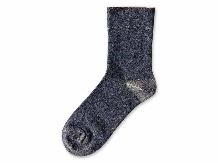 予約　いつもソックス　無地　ブルー　Ｌ