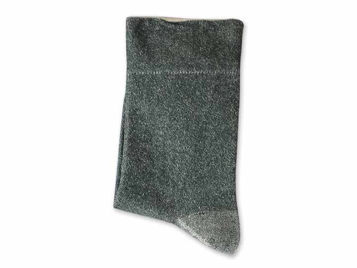 予約　いつもソックス　無地　ダークグリーン　Ｌ_2