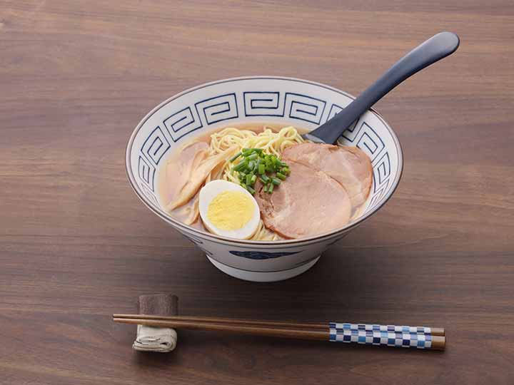 予約　美濃焼　軽量レトロラーメン鉢（2色組）_3