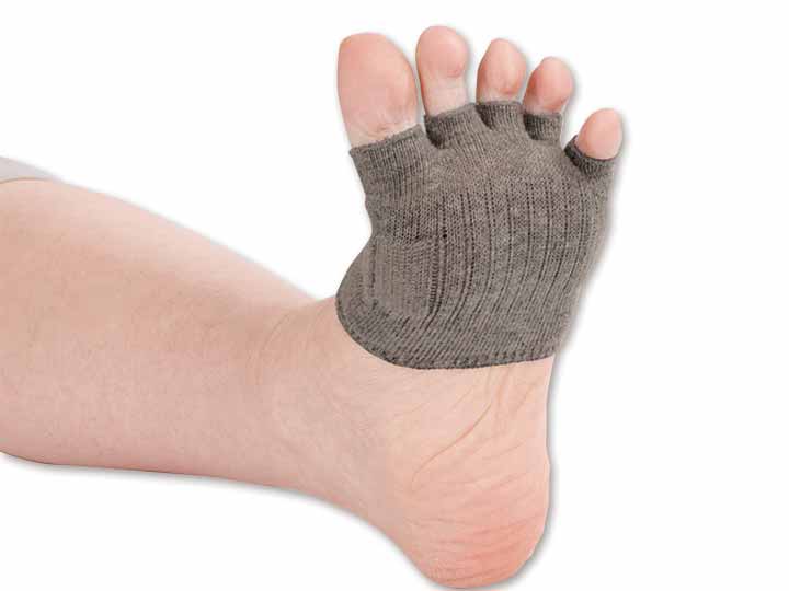 予約　日本製　備長炭外反母趾ケア5本指ソックス_2