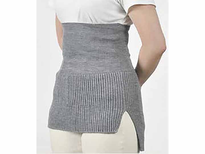 予約　カイロポケット付　重ね着風腹巻き　チャコールグレー_2