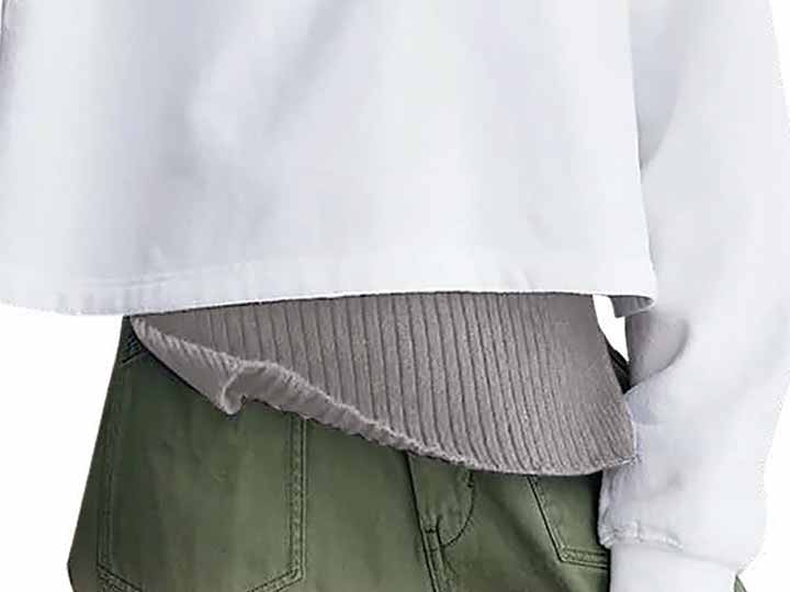 予約　カイロポケット付　重ね着風腹巻き　チャコールグレー_3