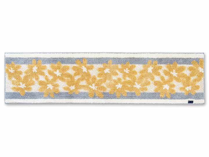 予約　ラ・エミーズ　クッカ　キッチンマット　45×180CM　イエロー