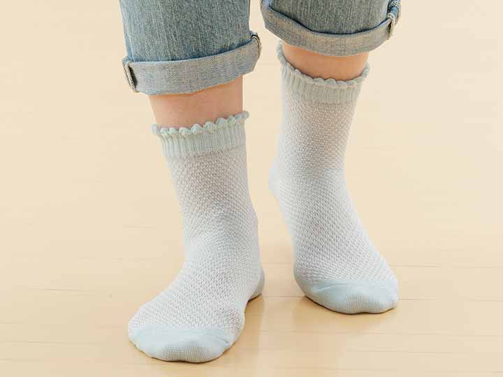 予約　メッシュすべり止め付ソックス_2