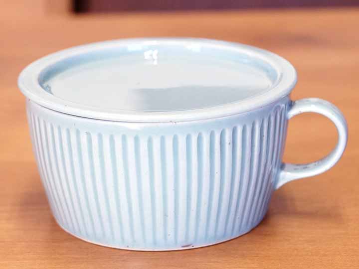 予約　波佐見焼　蓋付ハンドルボウル　青磁