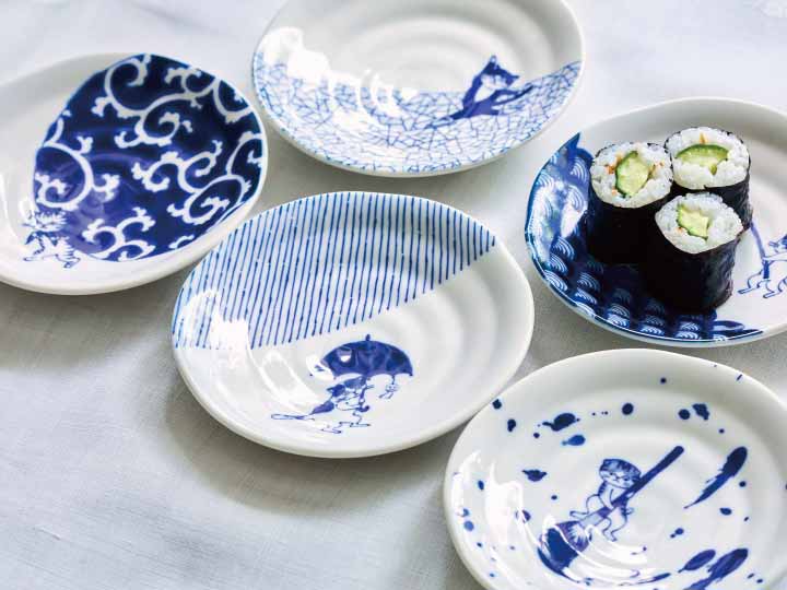 予約　美濃焼　ソメネコ　取小皿（5柄組）_2