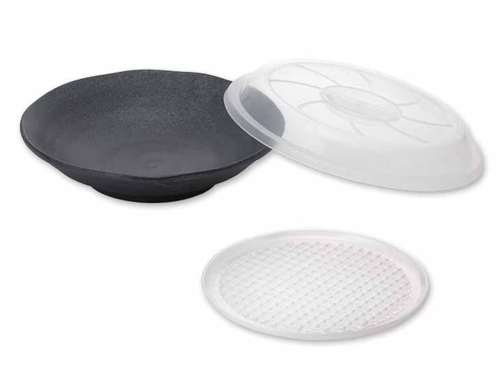 予約　レンジで調理　ヘルシー蒸し器（フタ・スノコ付）