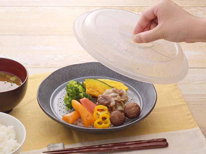 予約　レンジで調理　ヘルシー蒸し器（フタ・スノコ付）_2