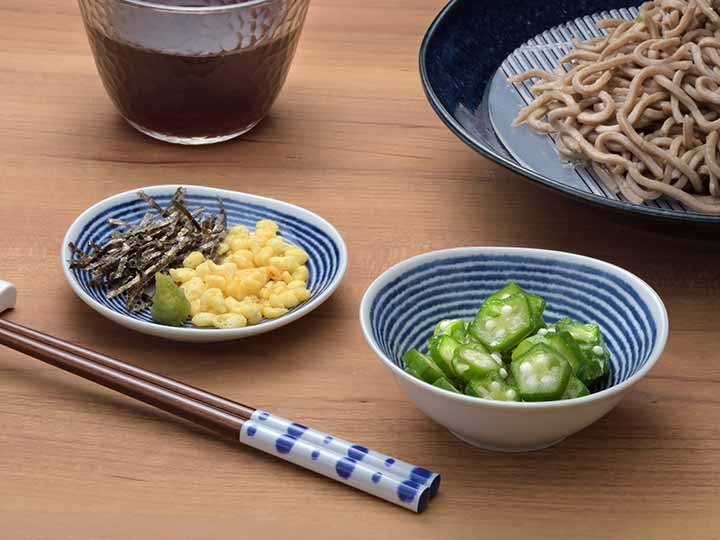 予約　ｉｎｄｉｇｏ　藍玉三角小皿（5柄組）_2