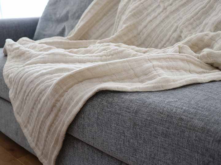 コットンリネンのガーゼケット　シングル_5