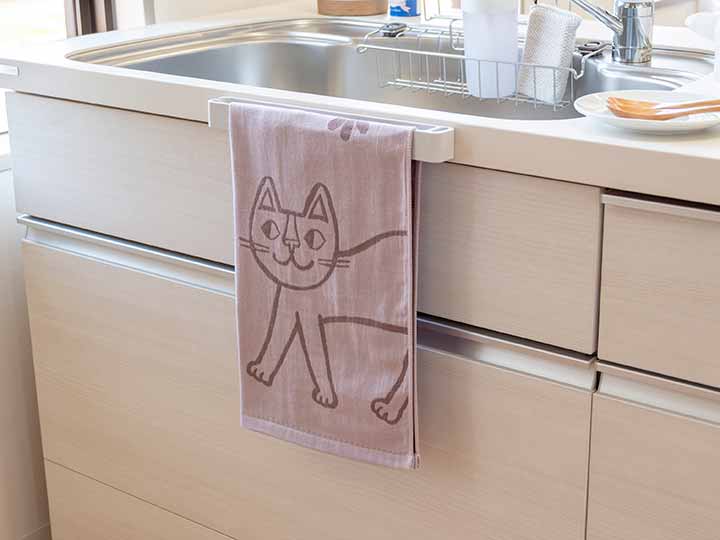 予約　おかべてつろう　Ａｇ＋キッチンタオル　34×80CM　ピンク_2