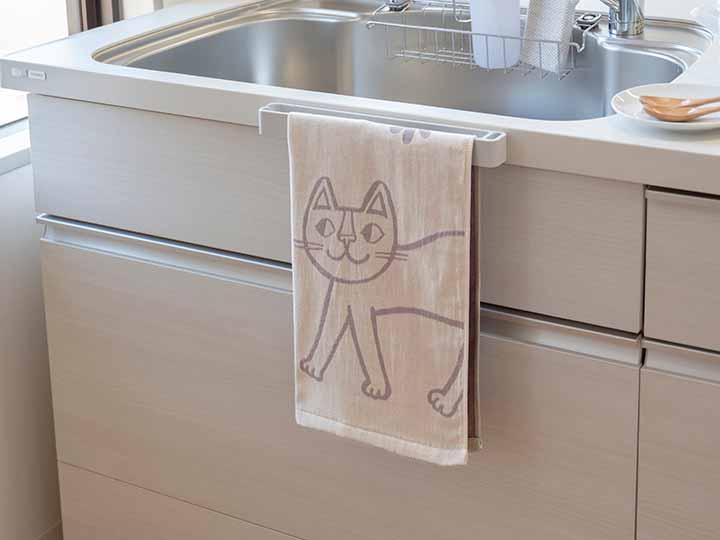 予約　おかべてつろう　Ａｇ＋キッチンタオル　34×80CM　ベージュ_2