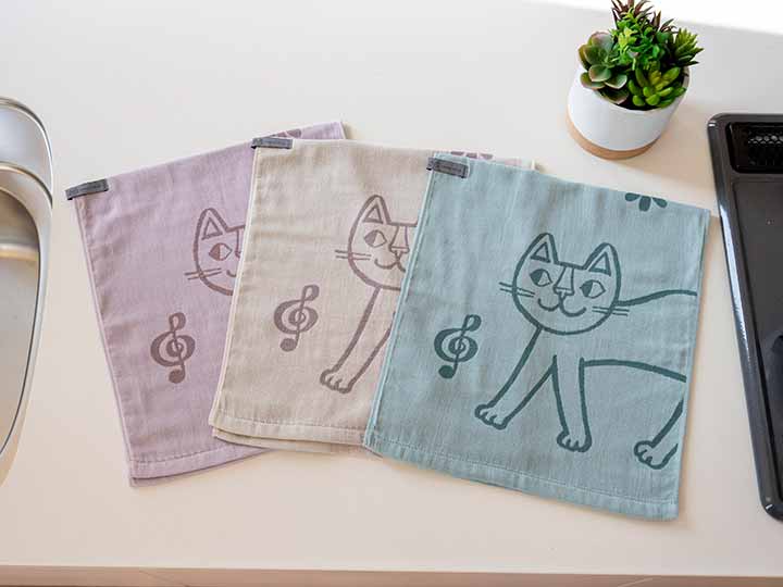 予約　おかべてつろう　Ａｇ＋キッチンタオル　34×80CM　グリーン_4
