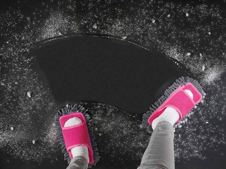 予約　とことんお掃除を追求した角にピタッとモップスリッパ　ピンク_5