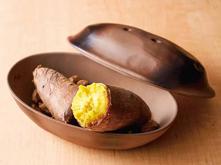 予約　四日市萬古焼　電子レンジでほくほく石焼いも_2