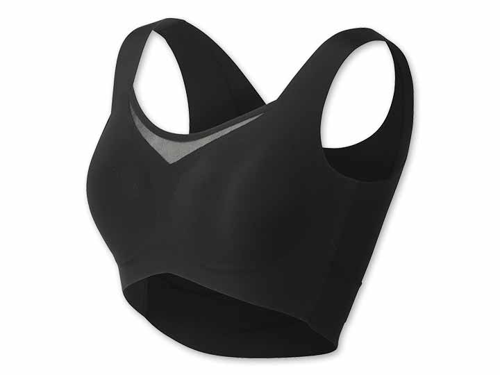 予約　ＲＡＫＵＮＡ　整体ストレッチ感覚磁気ブラ　ブラック　Ｍ