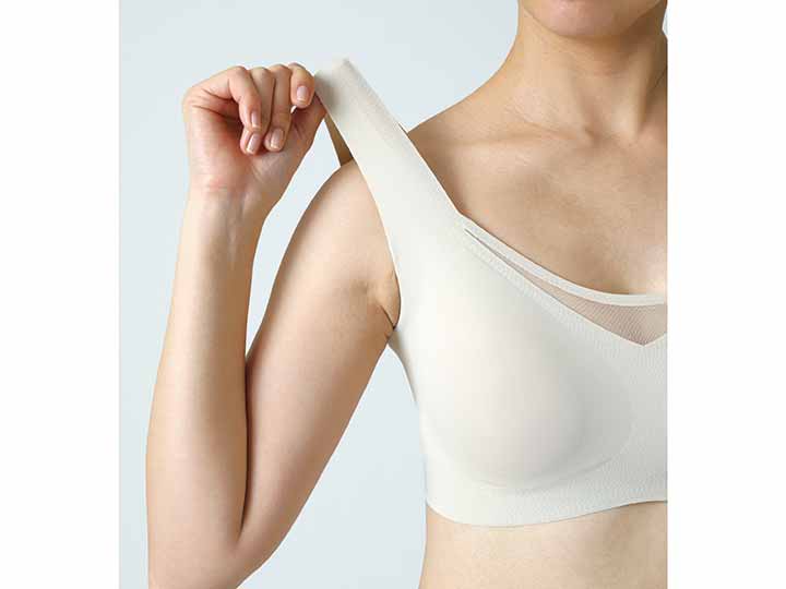 予約　ＲＡＫＵＮＡ　整体ストレッチ感覚磁気ブラ　ライトベージュ　Ｍ_5