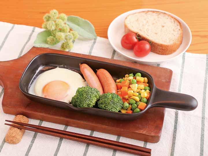 予約 萬古焼 持手付ハーフ 陶板ペア_3