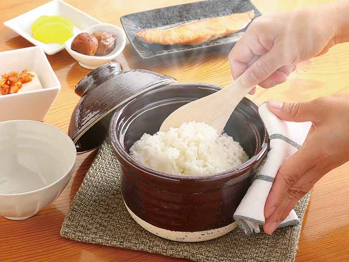 予約 萬古焼 電子レンジで1合炊アメ釉_2