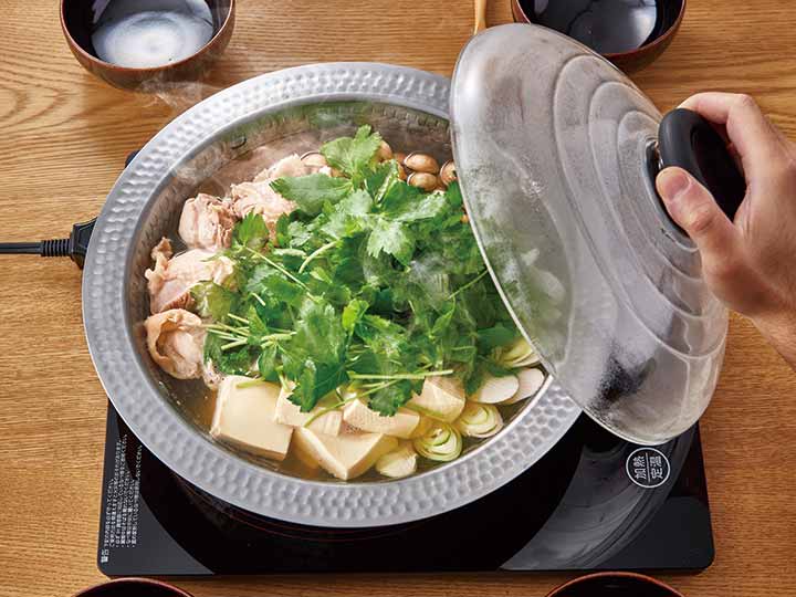 フタがガラスのIH対応ステンレス鍋26CM雪平_3