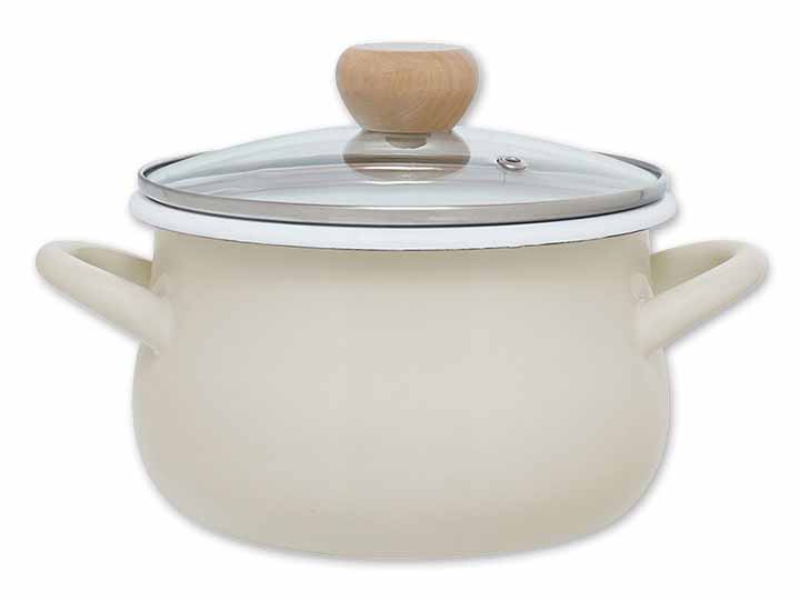 予約 ほうろう鍋 ストクック18CM グレー